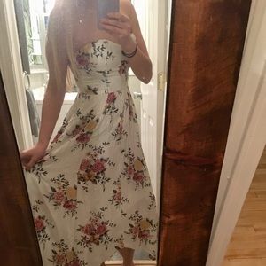 Floral American Eagle strapless dress